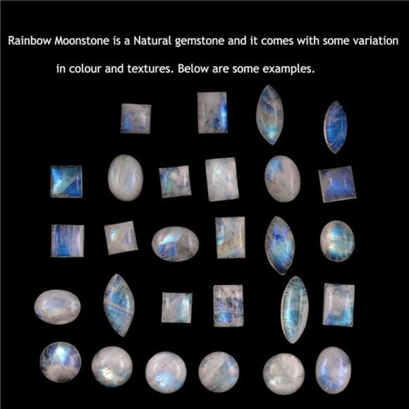 Natural Oval Gemstone Statement Cuff Bracelets for Women – Handmade Birthstone - Picture 6 of 7